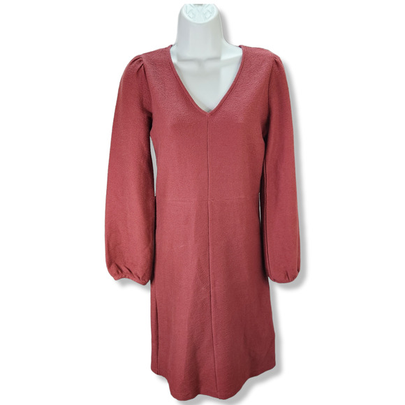 Madewell Sweater Dress Womens XXSmall Red Maroon Knit Midi Career Grunge OS NEW - Picture 1 of 9